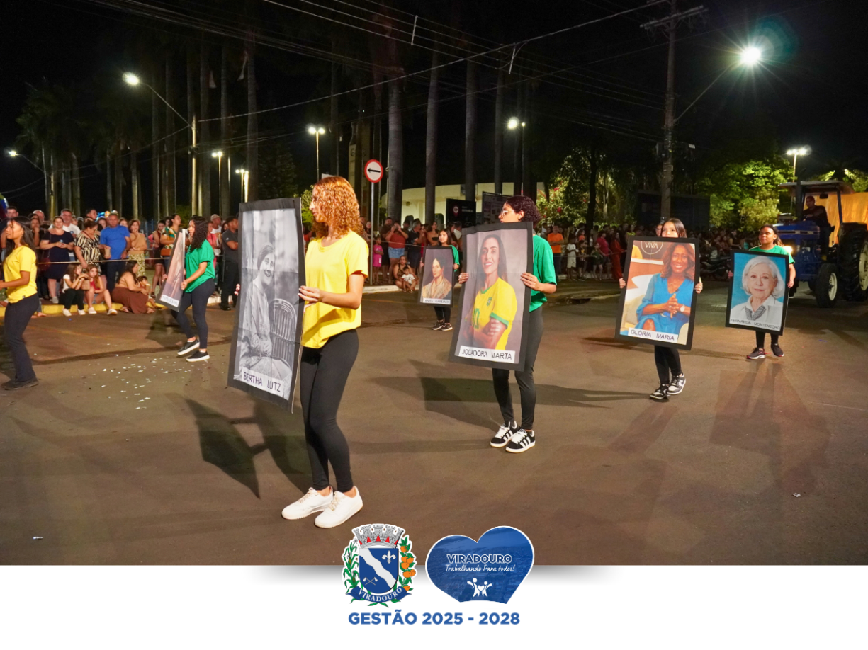 Desfile Cívico de 7 de Setembro Reúne Comunidade e Celebra História do Brasil, em Viradouro