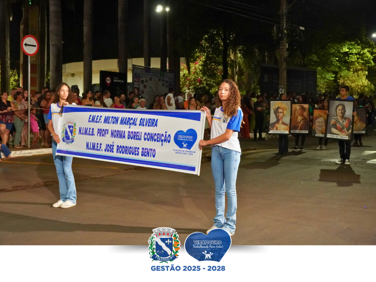 Desfile Cívico de 7 de Setembro Reúne Comunidade e Celebra História do Brasil, em Viradouro