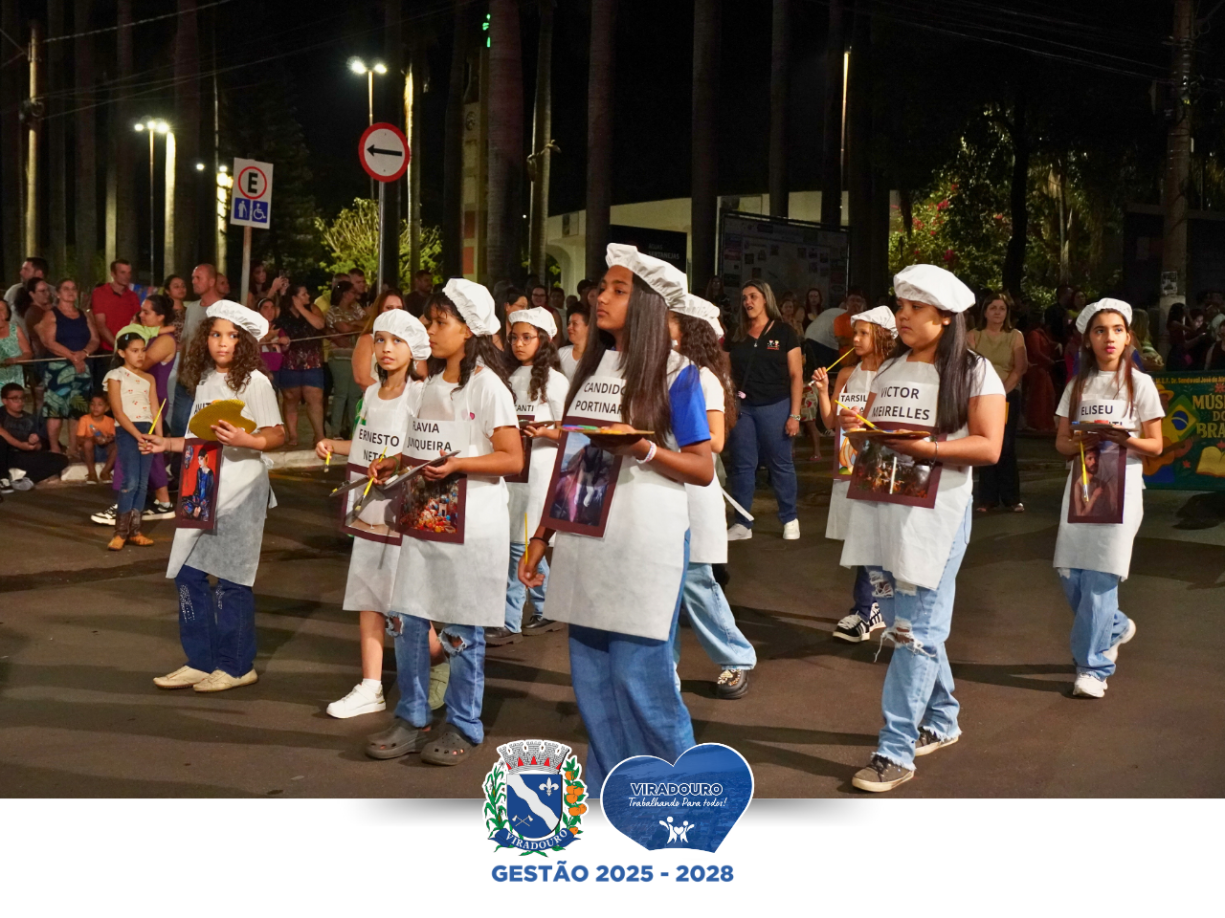Desfile Cívico de 7 de Setembro Reúne Comunidade e Celebra História do Brasil, em Viradouro