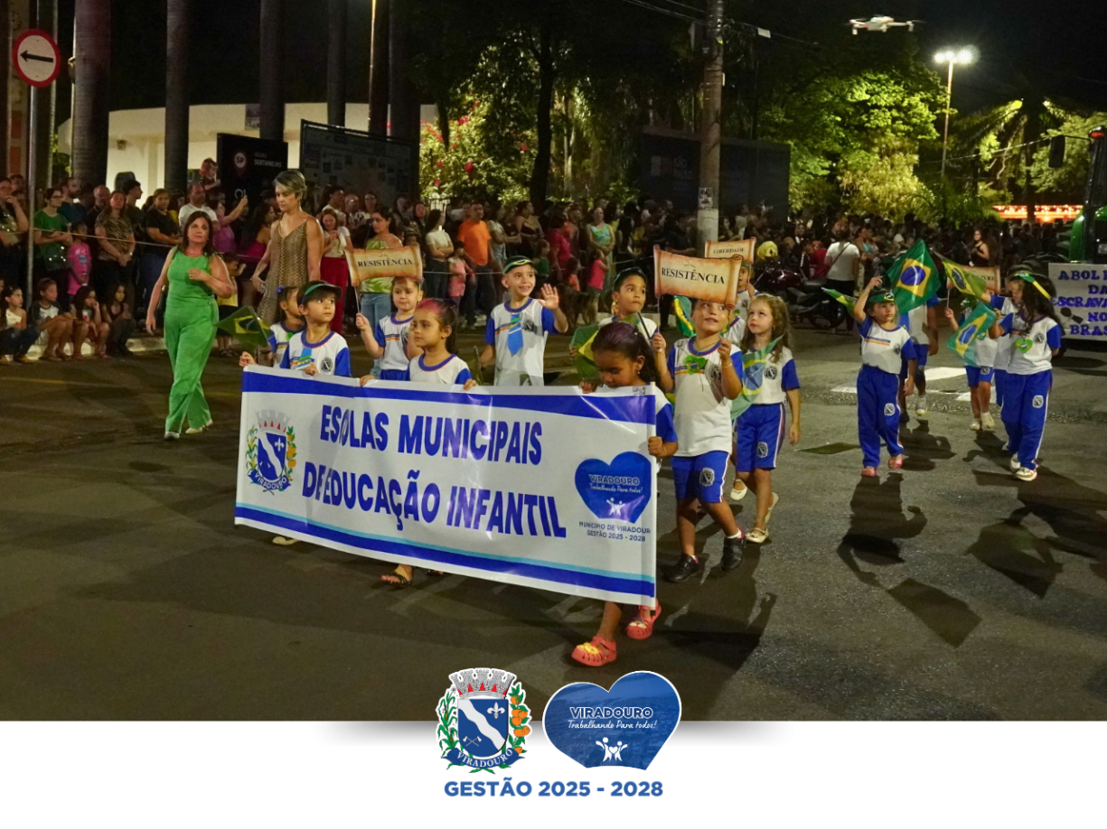 Desfile Cívico de 7 de Setembro Reúne Comunidade e Celebra História do Brasil, em Viradouro