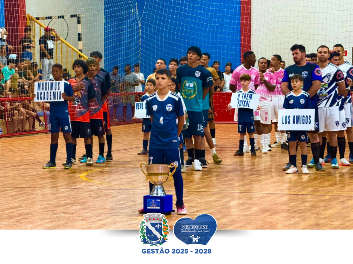 Viradouro abre o 27º Campeonato Municipal de Futsal com homenagens, emoção e celebração ao esporte