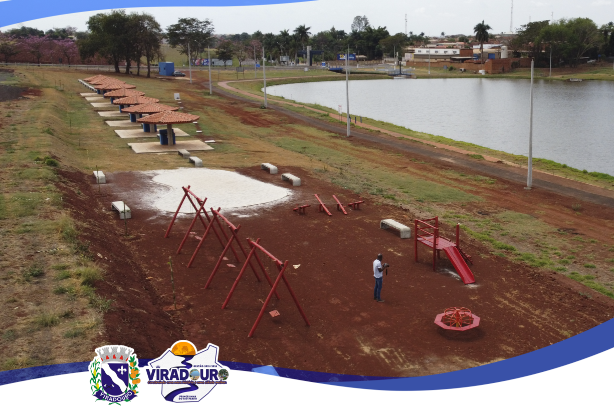 E AS OBRAS NO NOSSO LAGO MUNICIPAL CONTINUAM.