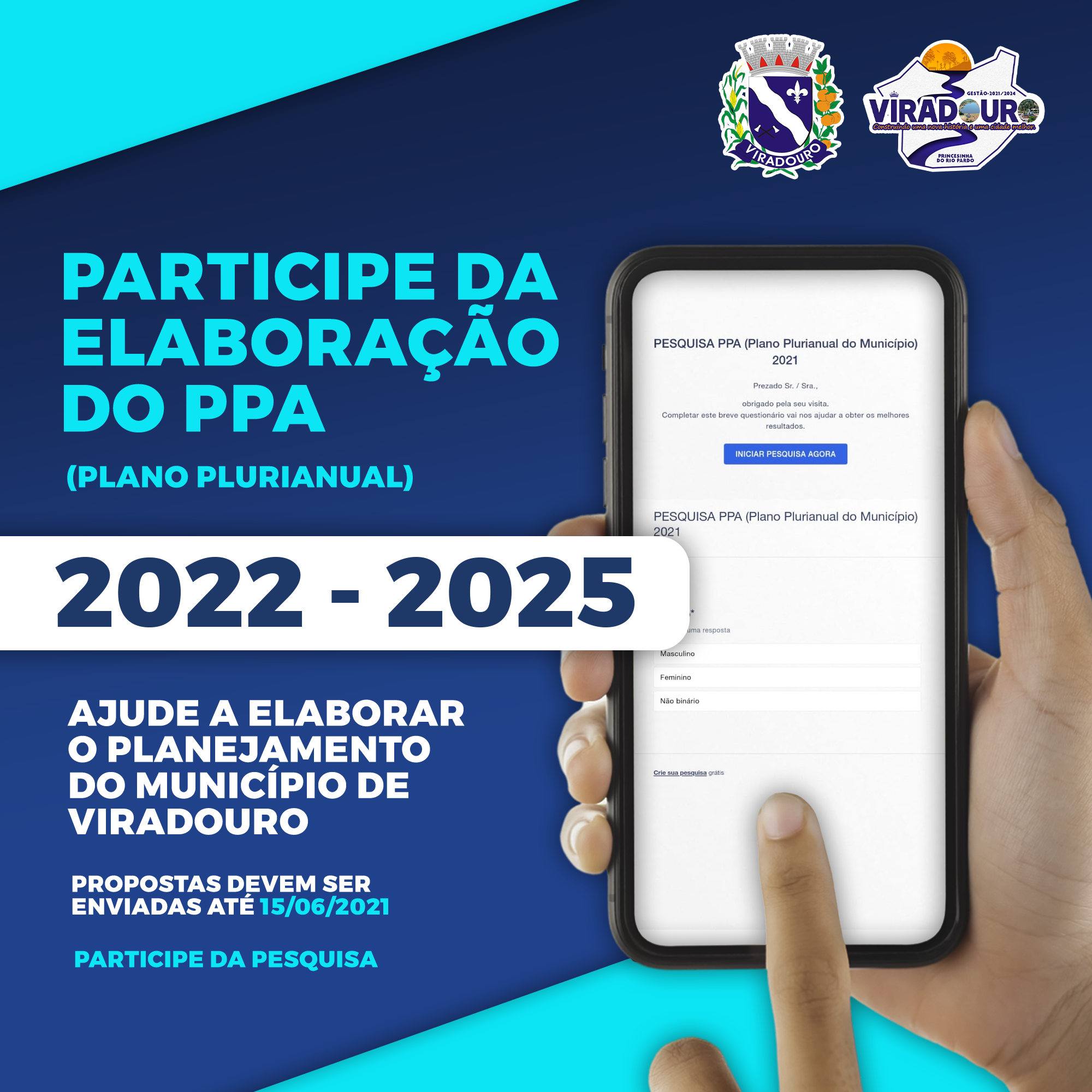 ADMINISTRAÇÃO MUNICIPAL CONVIDA POPULAÇÃO A PARTICIPAR DA ELABORAÇÃO DO PLANO PLURIANUAL - PPA