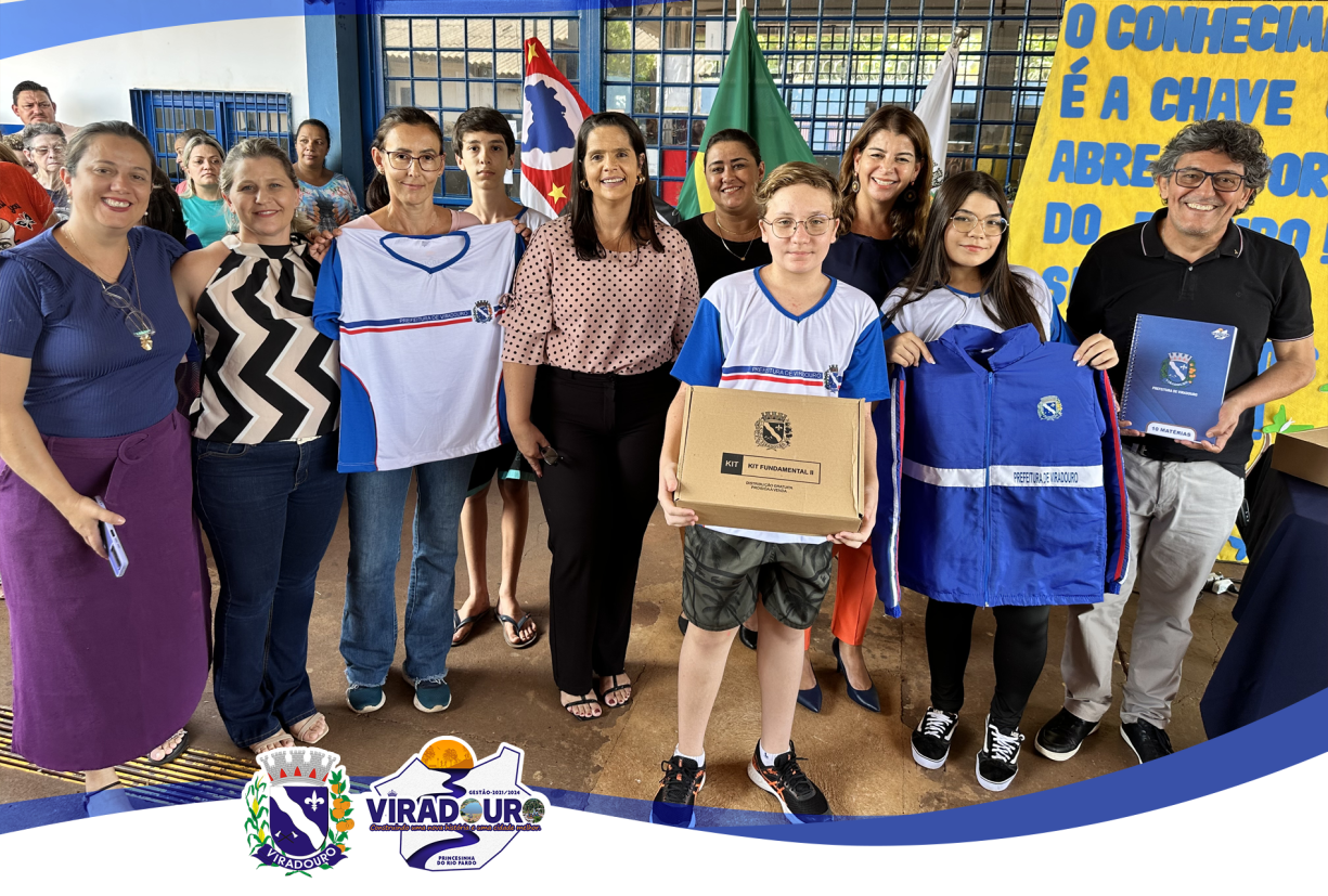 DE VOLTA À ESCOLA COM TUDO: VIRADOURO ENTREGA UNIFORMES (VERÃO E INVERNO) E MATERIAIS ESCOLARES!