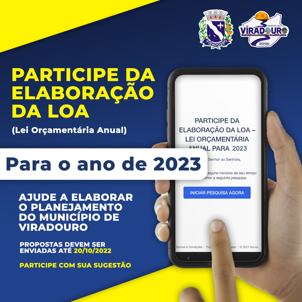 PARTICIPE SUGESTOES PARA A LOA 2023 – LEI ORÇAMENTÁRIA ANUAL
