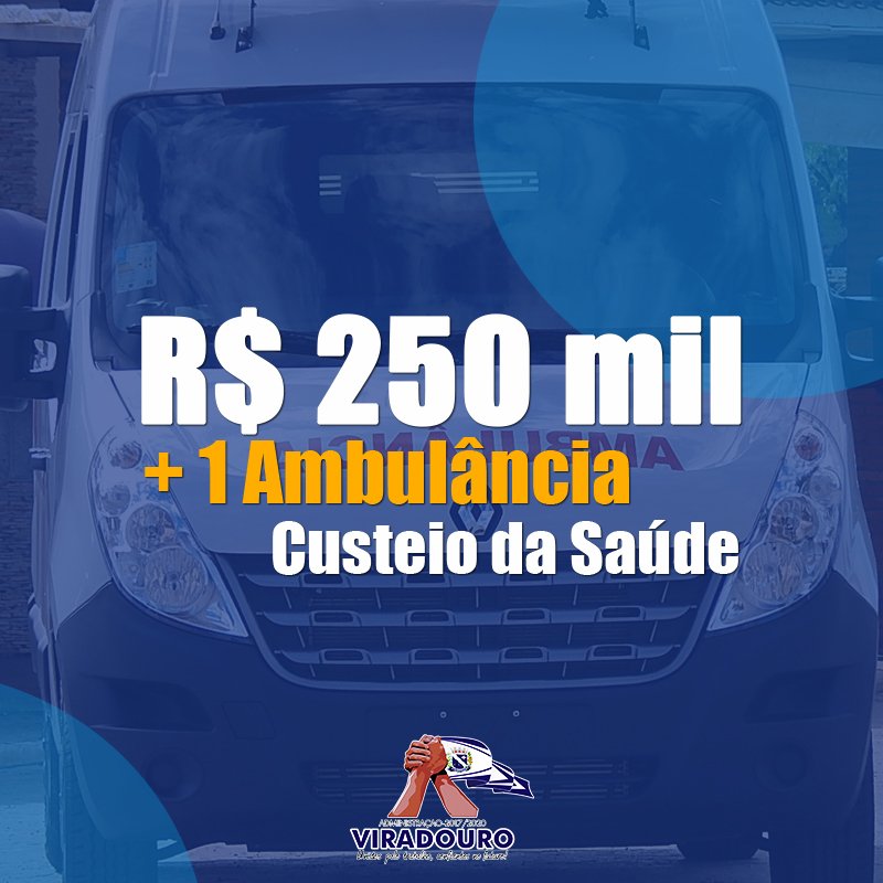 Viradouro Recebe R$ 250 mil em Recursos para a Saúde