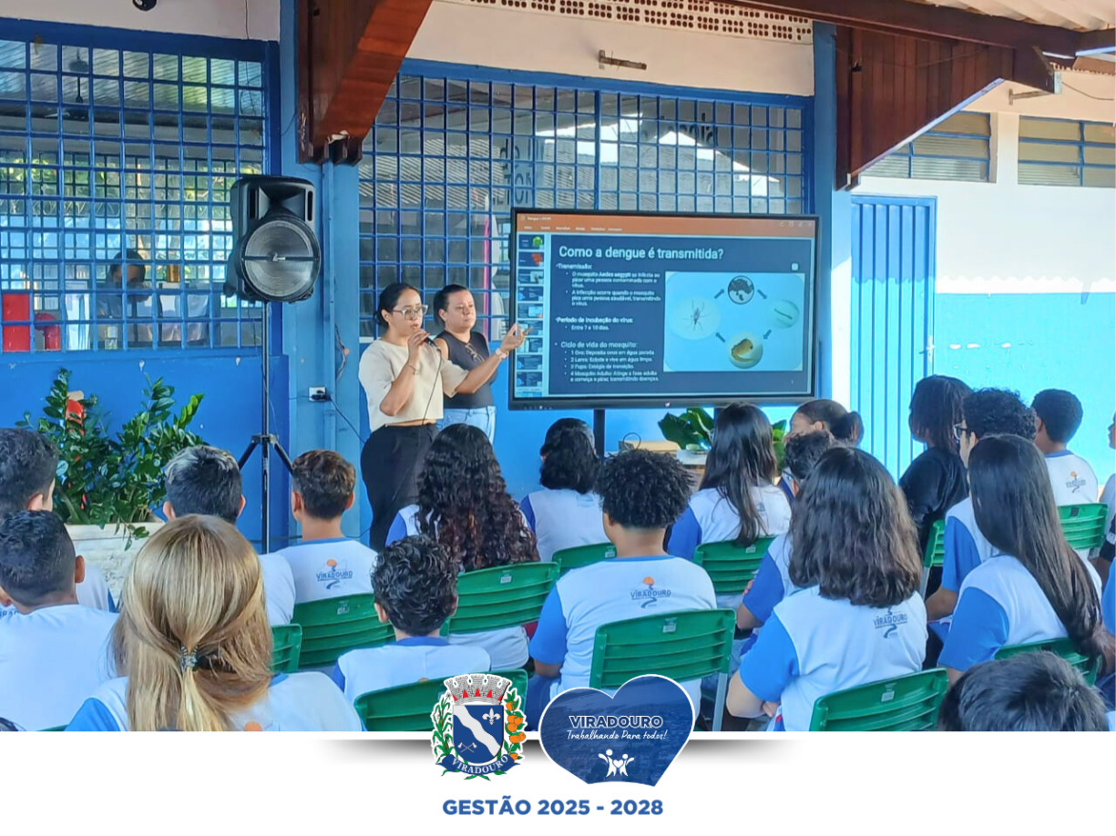 Palestra sobre Prevenção de Arboviroses na Escola Milton Marçal Silveira