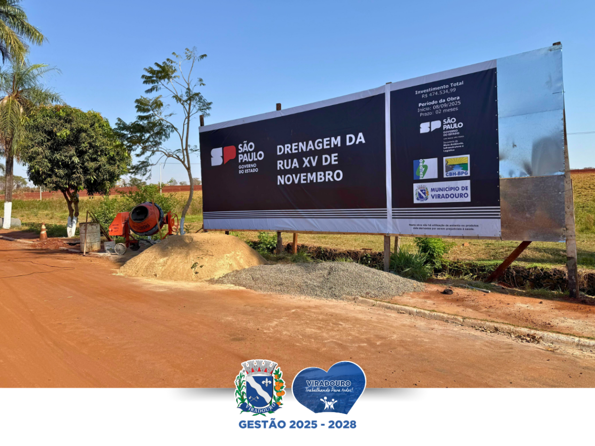 Obra de Drenagem na Rua XV de Novembro irá Solucionar Problema de Alagamentos