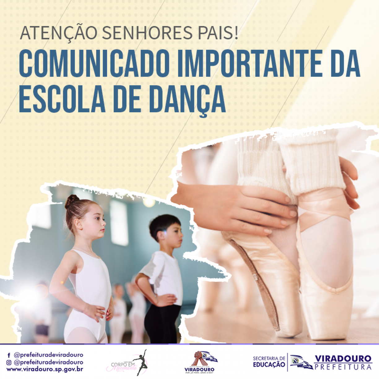 Comunicado Importante da Escola de Dança