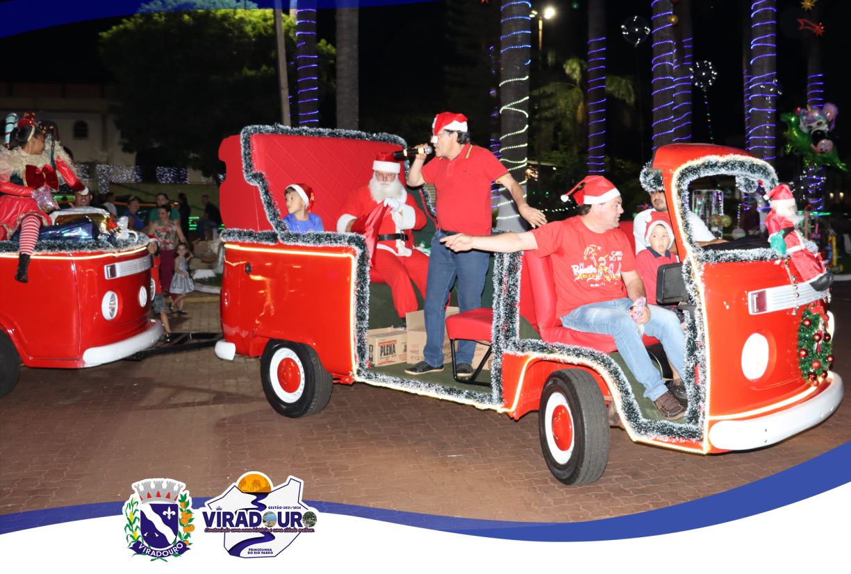 CHEGADA DO PAPAI NOEL, MOMENTO TÃO ESPERADO PELAS CRIANÇAS, FOI CHEIO DE EMOÇÃO E COM A PRESENÇA DAS FAMÍLIAS.