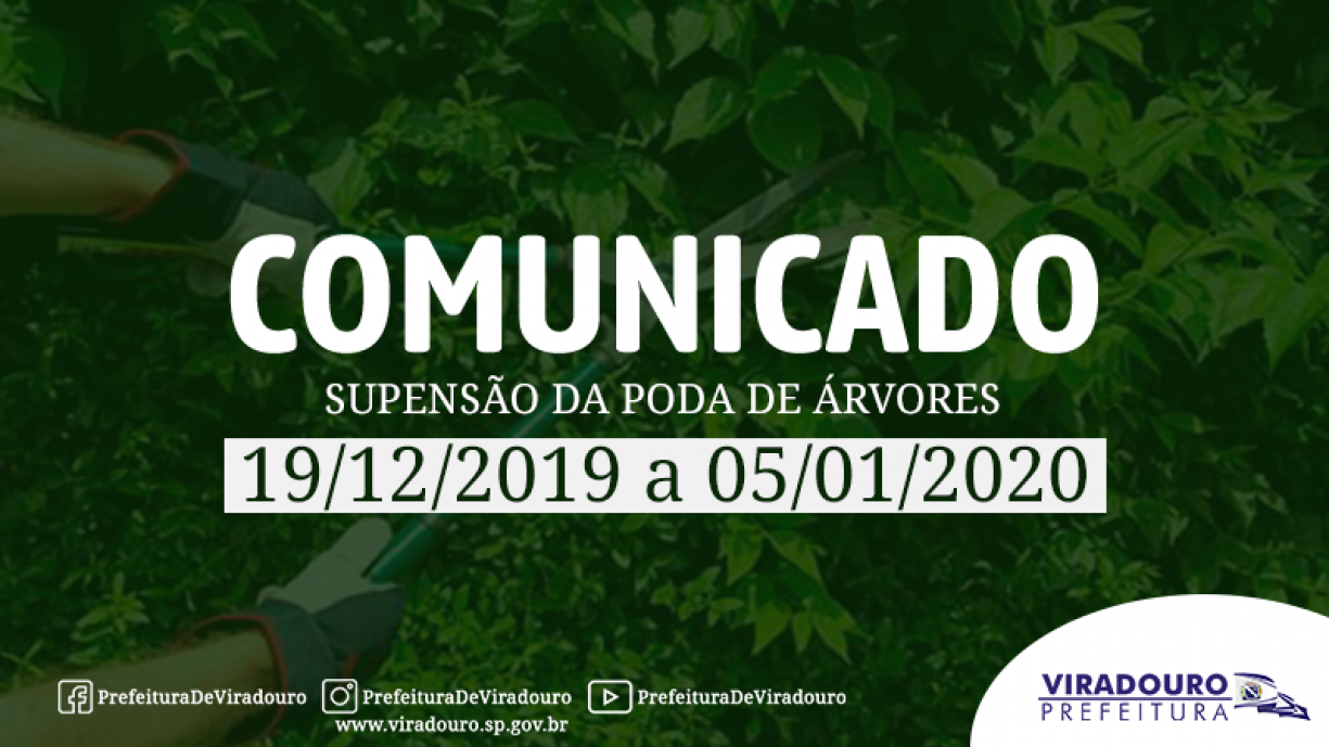 Paralisação da Poda de Arvores