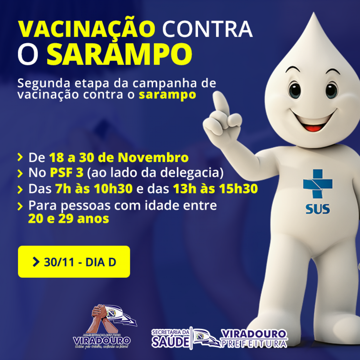 2ª Etapa da Campanha de Vacinação Contra o Sarampo