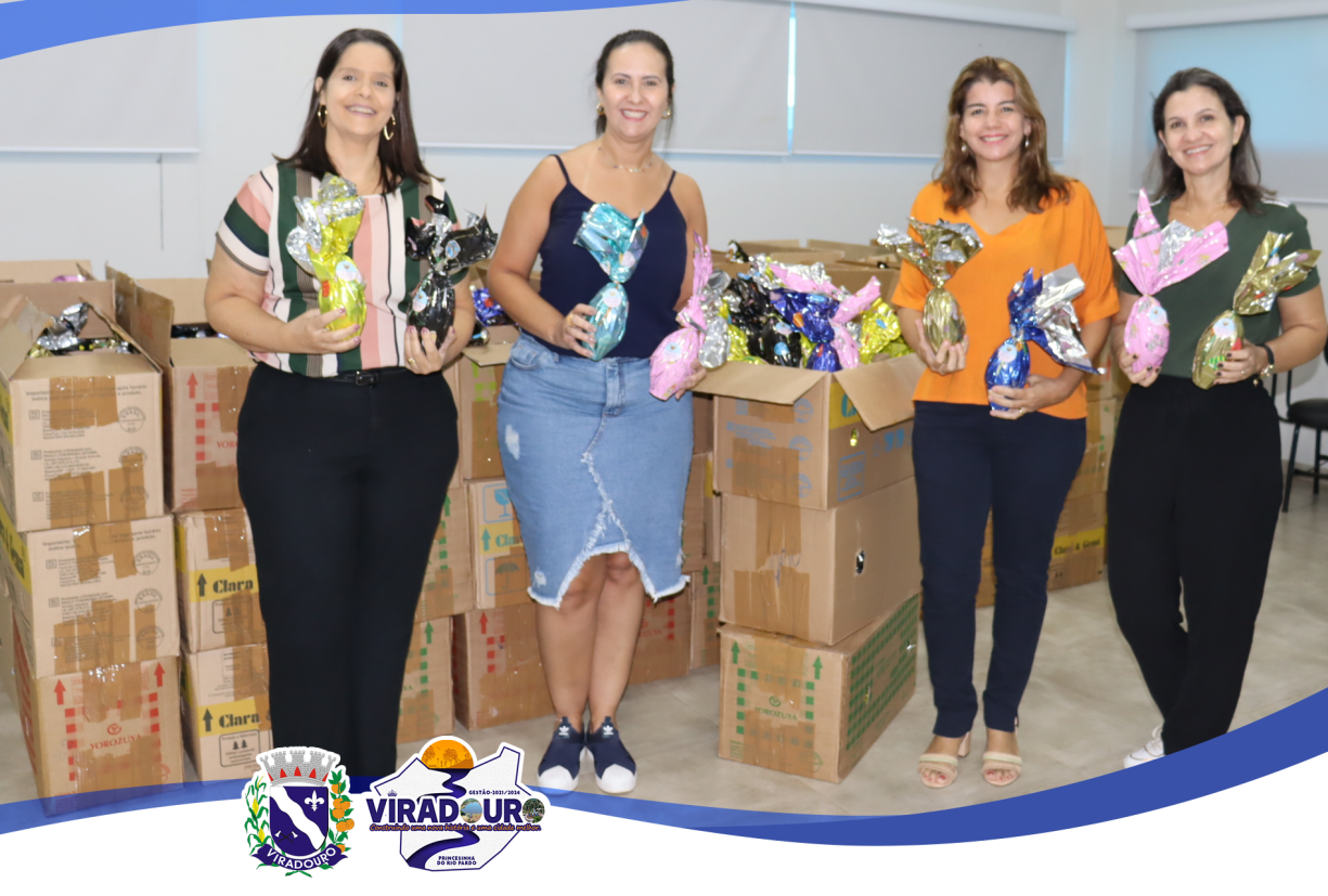MAIS DE 3.000 OVOS DE PÁSCOA SERÃO DISTRIBUÍDOS PARA OS ALUNOS DA REDE MUNICIPAL DE ENSINO DE VIRADOURO