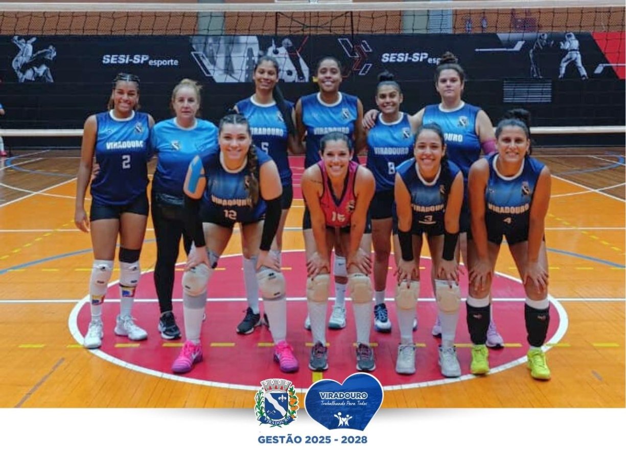 Vôlei feminino adulto de Viradouro alcança colocação histórica nos Jogos Abertos