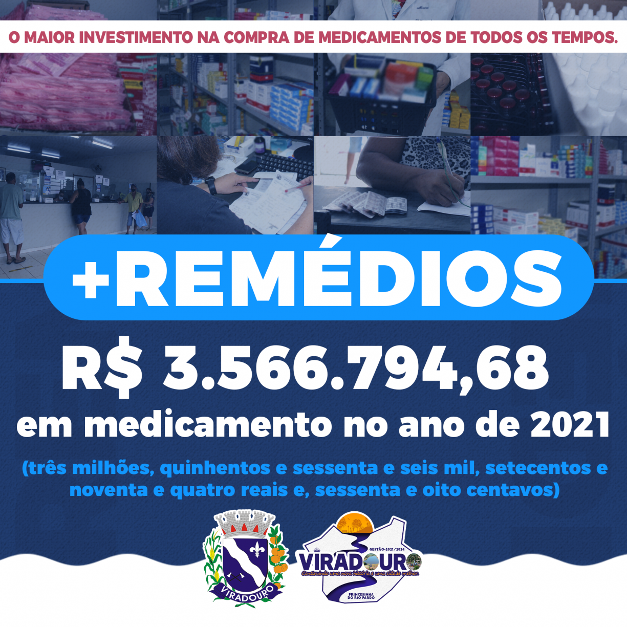 Cuidar das pessoas é prioridade nesta Administração Municipal.