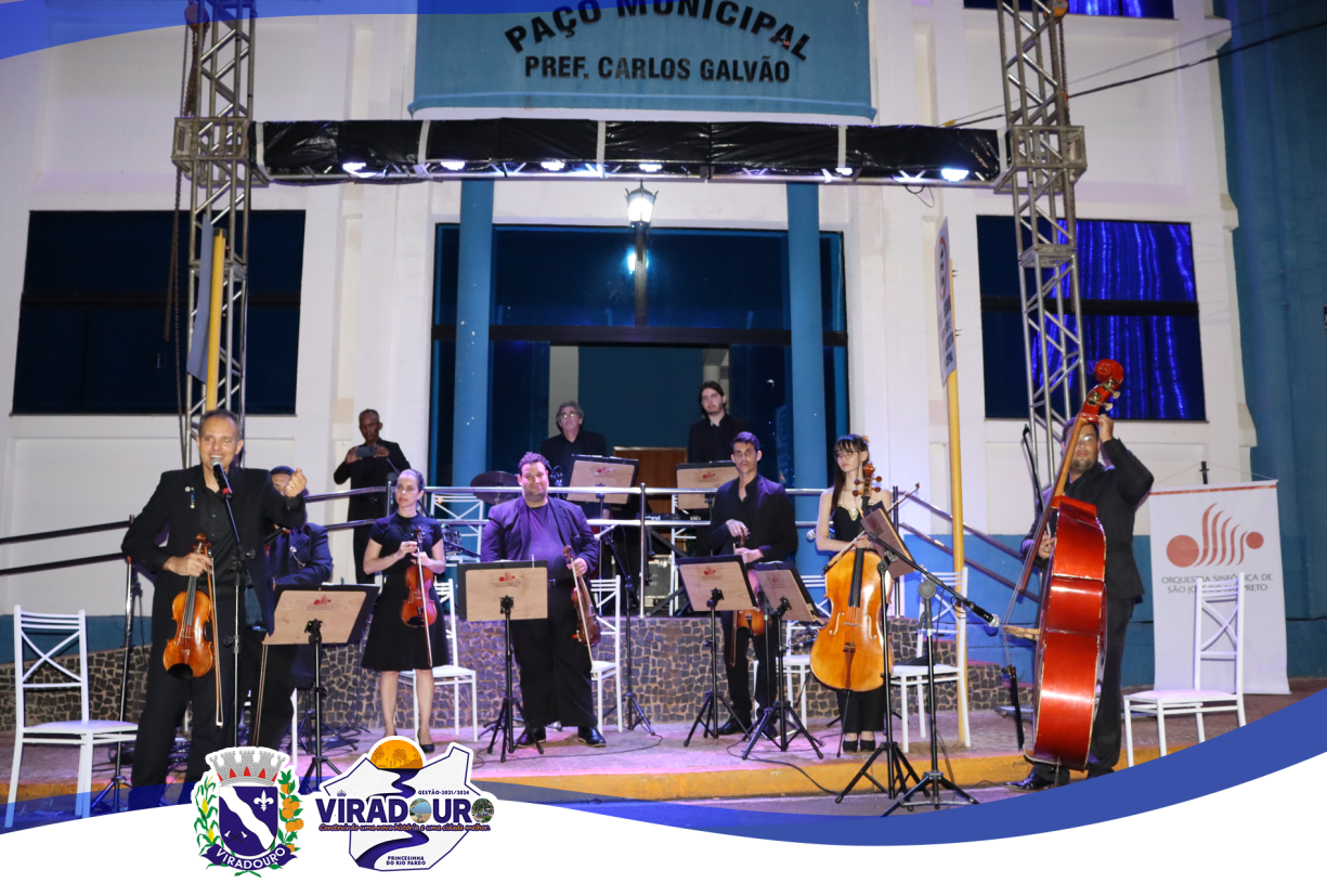 O GRUPO DE CÂMARA DA ORQUESTRA SINFÔNICA DE SÃO JOSÉ DO RIO PRETO VEIO COROAR AS APRESENTAÇÕES DOS ECOS NATALINOS NO PAÇO MUNICIPAL.